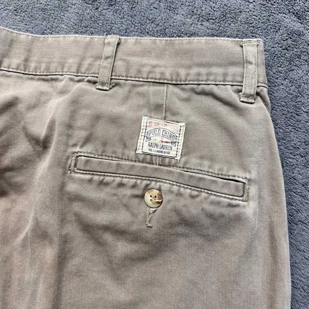 Vintage Polo Ralph Lauren Double Pleated Pant Mens 40x32 Baggy Chino Trousers